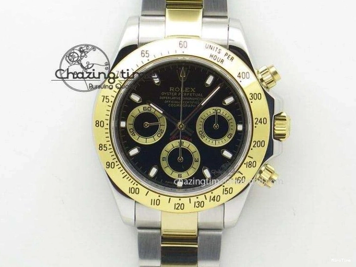 MiroTime 0520 Daytona 116520 SS YG UBF Best Edition Ice Blue MOP Crystal Markers Dial on SS YG Bracelet A Casual 2936